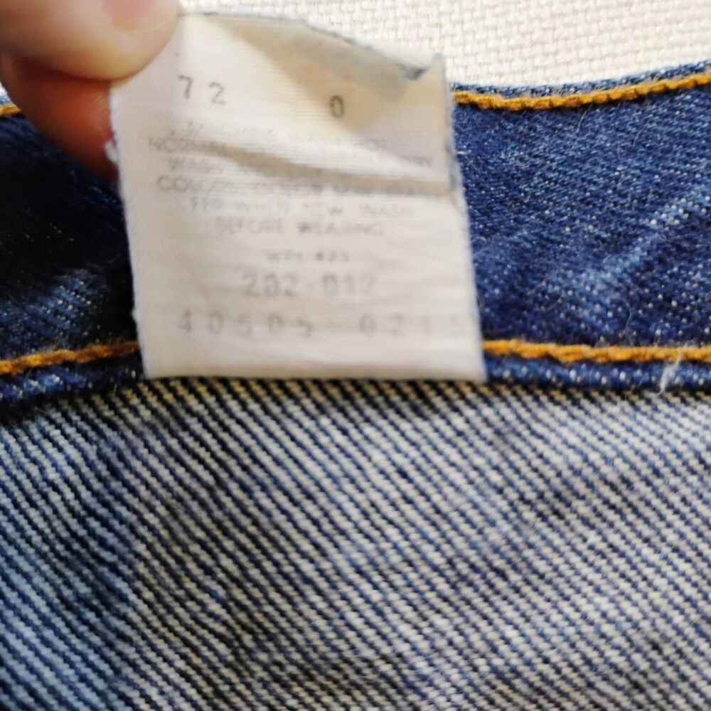 Vintage Levi's 505 Orange Tab Jeans 34x31 Straight Dark Wash 80's Denim - Picture 10 of 16